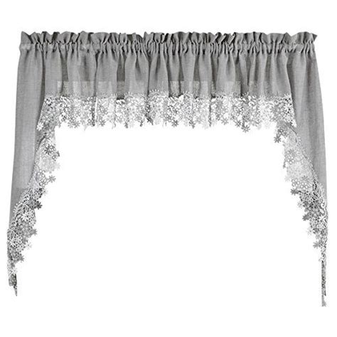 grey kitchen valance|gray lace valances for windows.